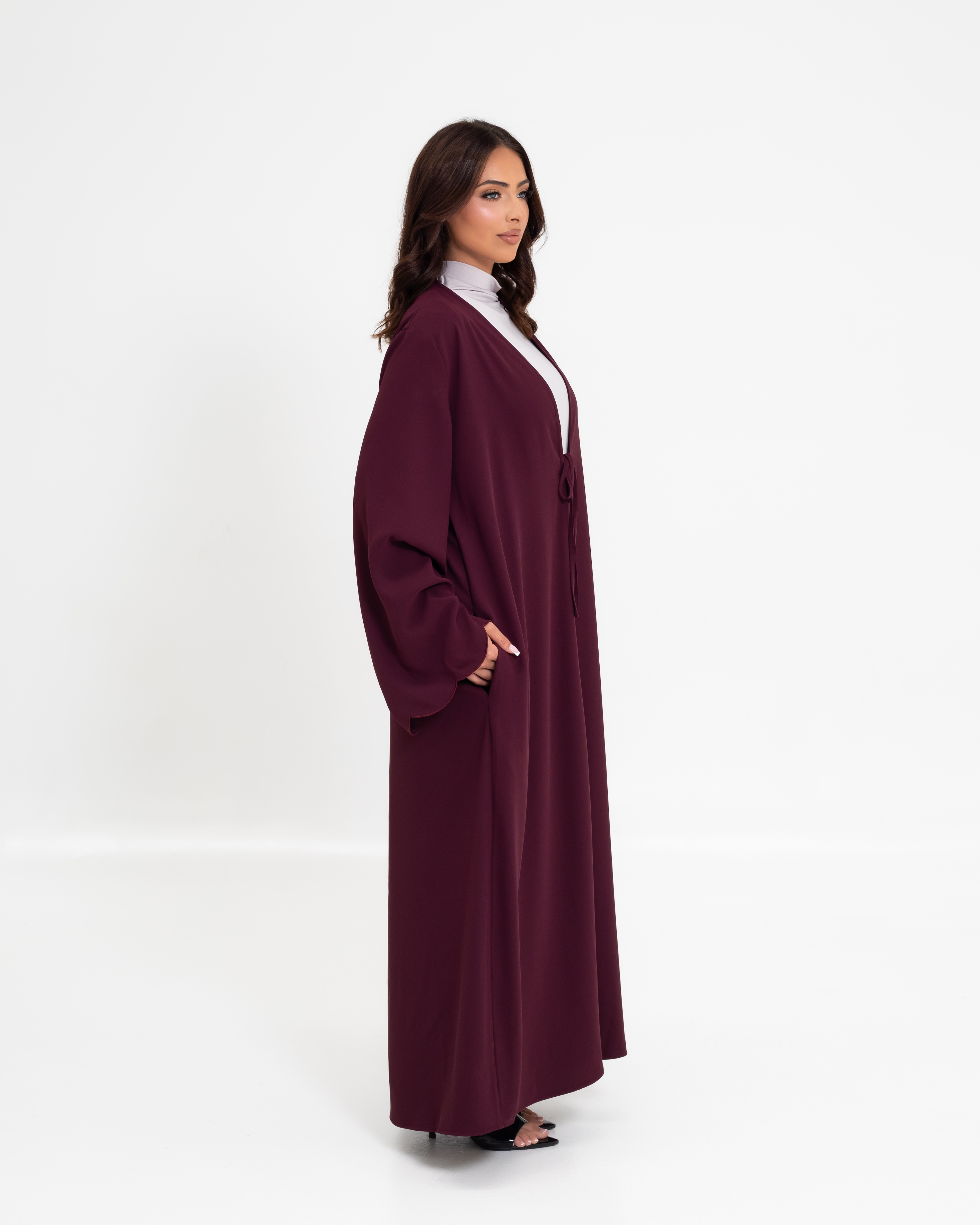 Luna Tie Abaya - Plumwood
