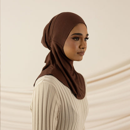 MODAL WALNUT ninja cap hijab set