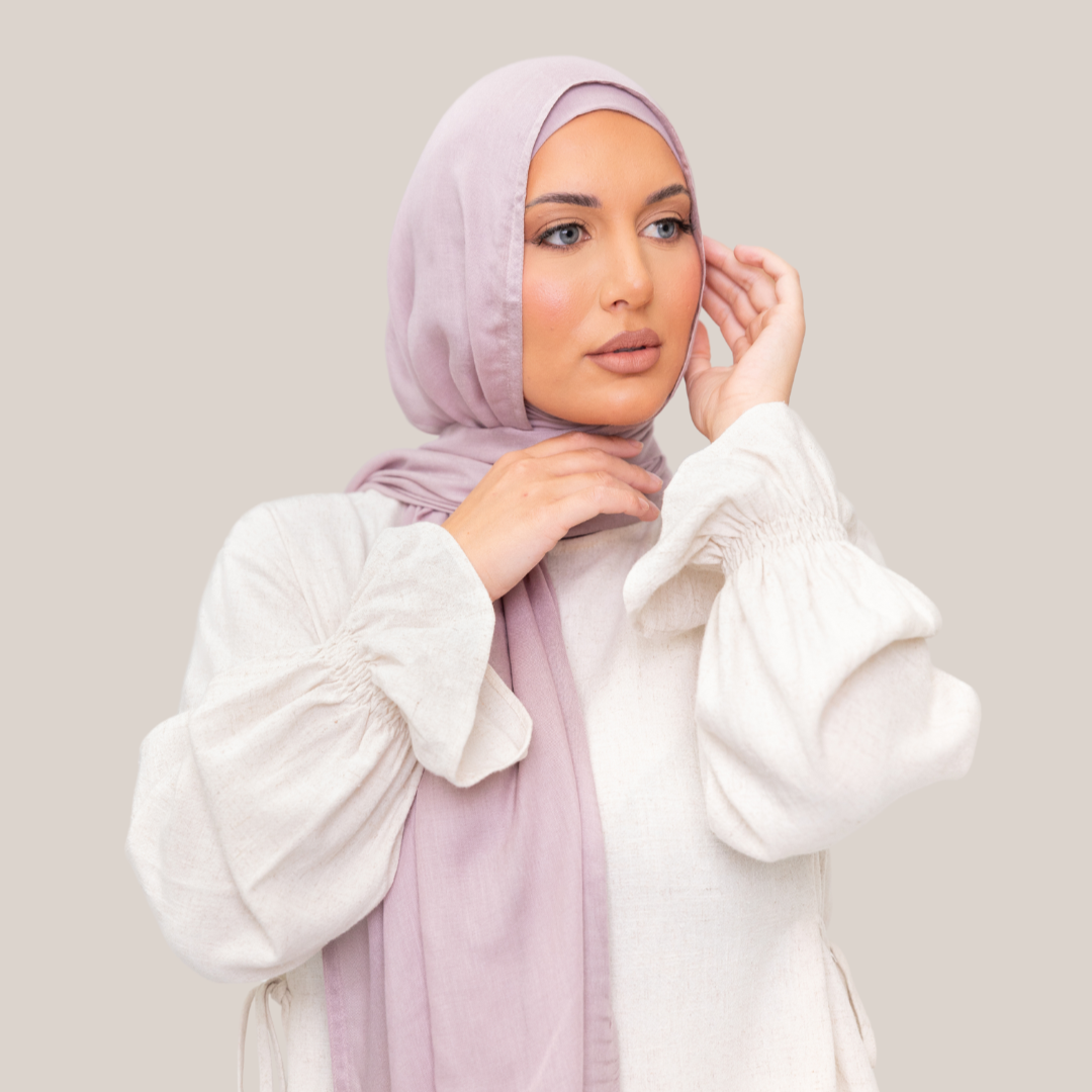 MODAL PLUM under cap hijab set