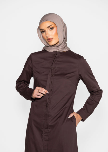 Elise Dress - Deep Brown