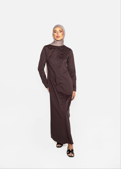 Elise Dress - Deep Brown