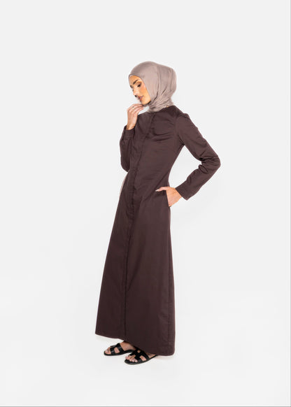 Elise Dress - Deep Brown