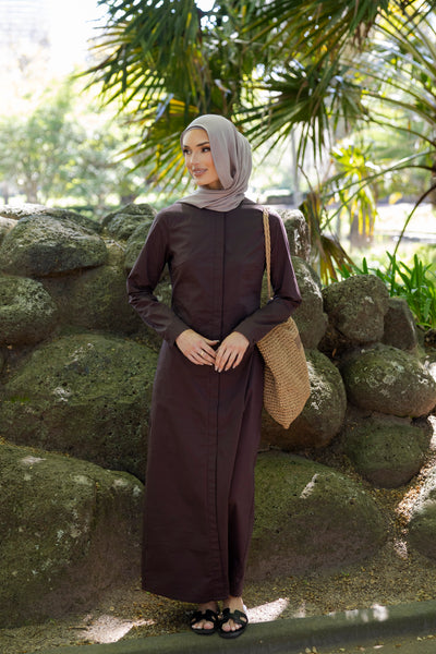 Elise Dress - Deep Brown