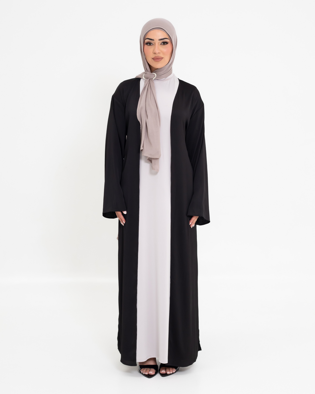 Aria Split Abaya - Midnight