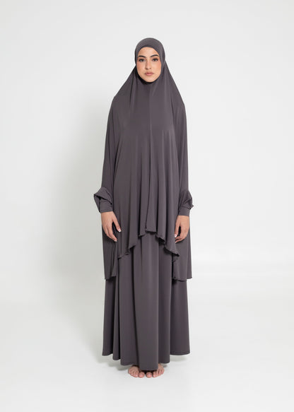 Alia Sleeve Jilbab - Ash