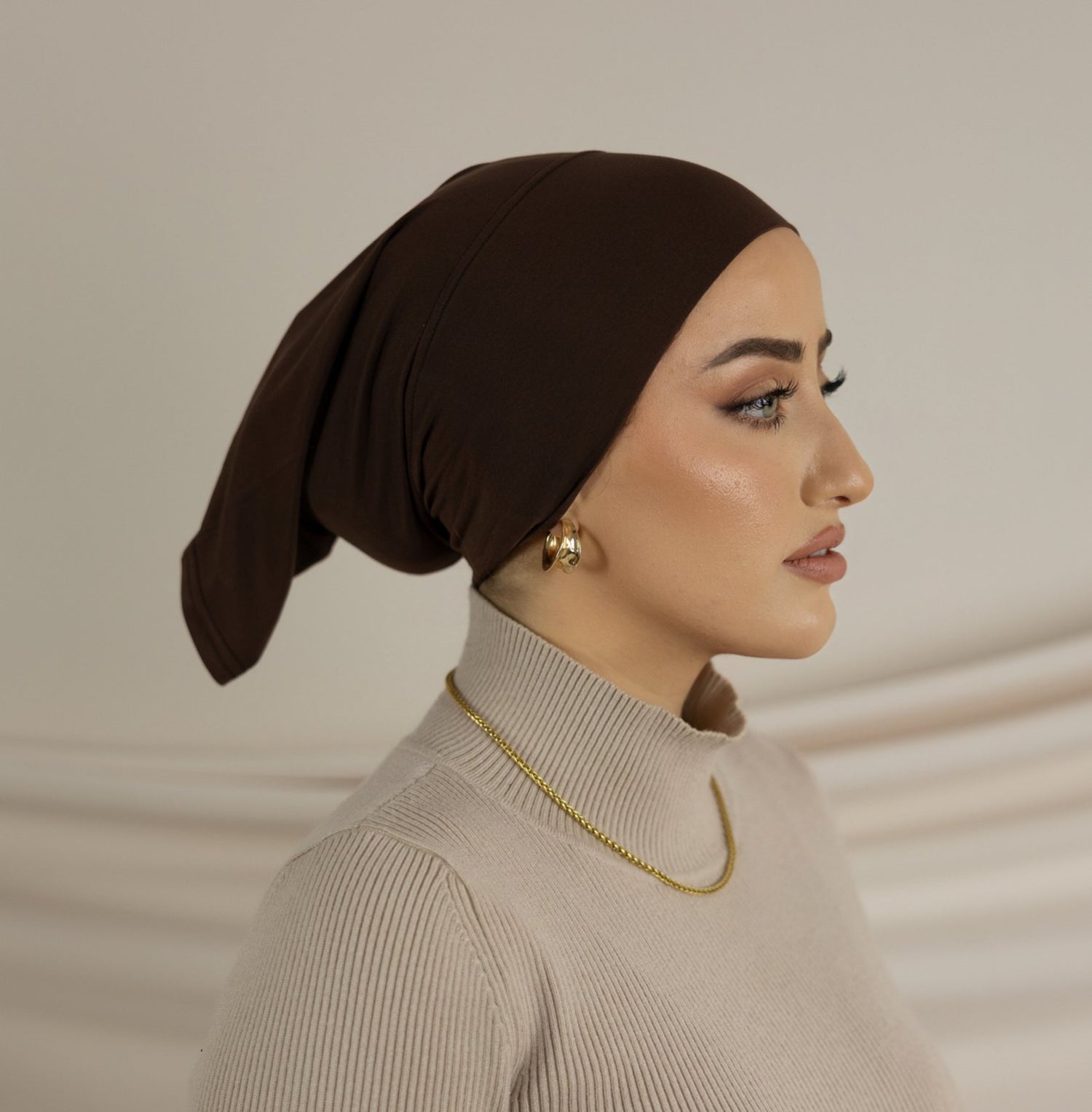 MODAL WALNUT under cap hijab set