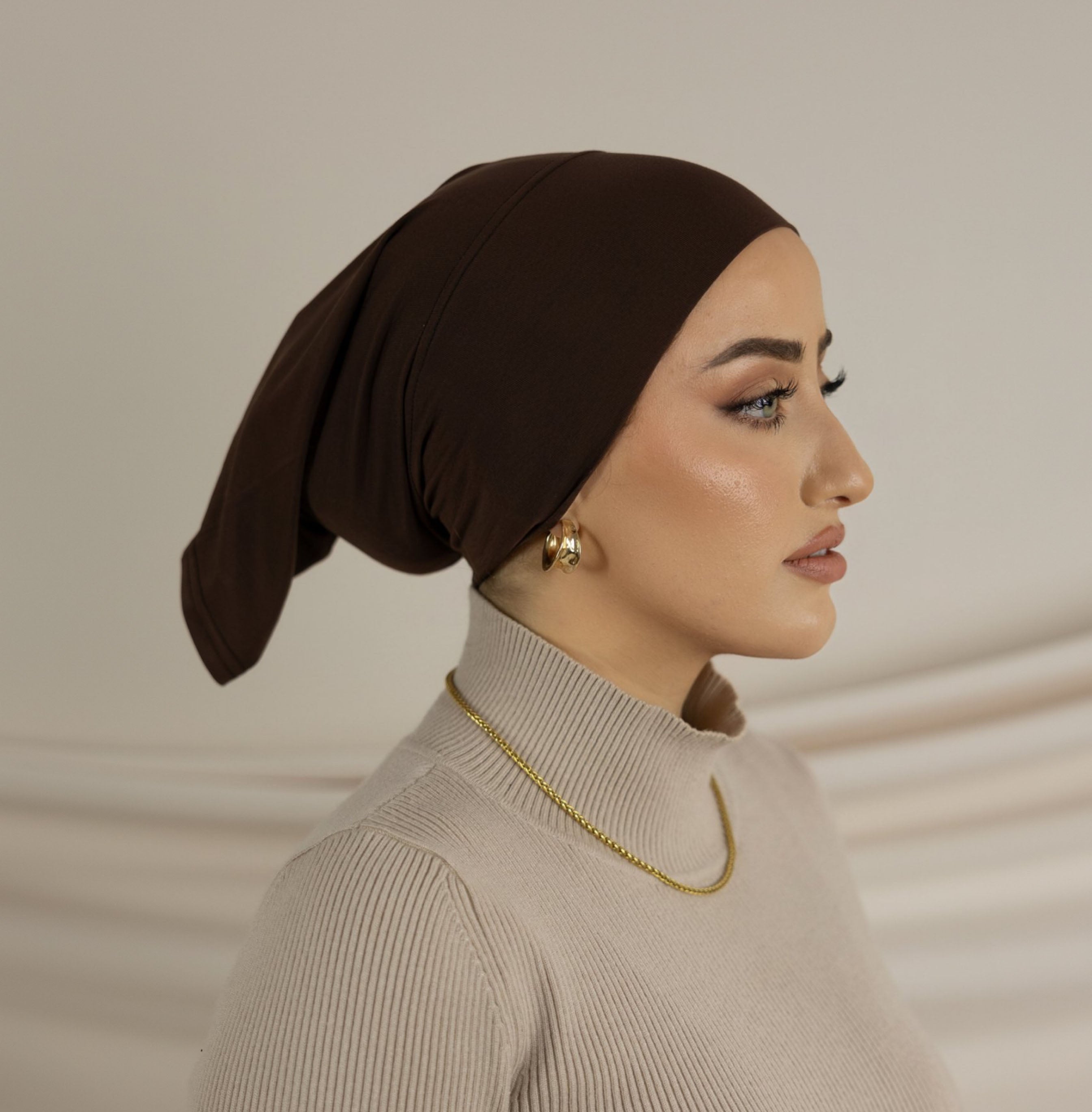 MODAL WALNUT under cap hijab set